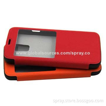 Samsung leather folio case for Galaxy S5/interior TPU/microfiber perfectly combined in heat pressing